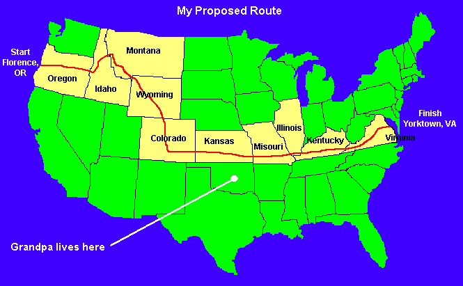 My proposed route